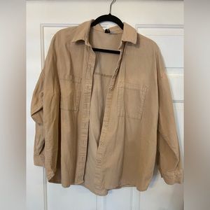 Tan button up jacket